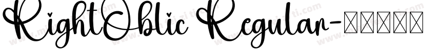 RightOblic Regular字体转换